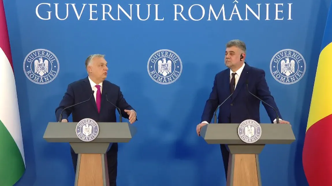 Marcel Ciolacu a susținut o declarație comună de presă cu Viktor Orban. Ce au discutat cei doi premieri