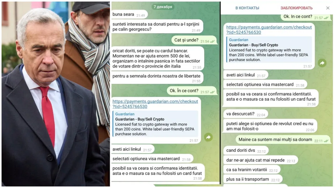 Cerşetorie de donații pe Telegram pentru susținerea lui Călin Georgescu: „Ne-ar ajuta enorm 500 de lei ca să hrănim votanții, plus să-i transportăm și materiale, pancarte!“