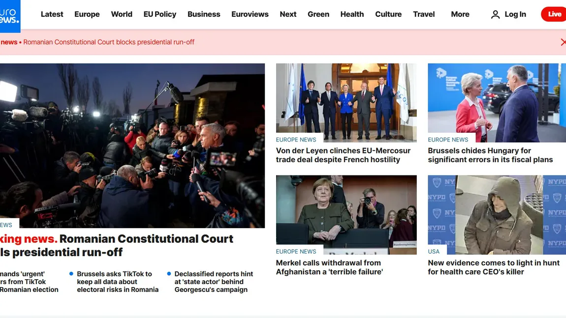 Presa internaţională anunță „breaking news” după anularea alegerilor prezidenţiale din România