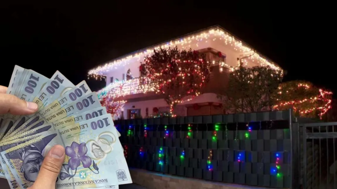 Factura uriașă plătită de un român care și-a împodobit casa cu peste 30.000 de luminițe de Crăciun: „Vedeta este omul de zăpadă de peste șase metri înălțime”