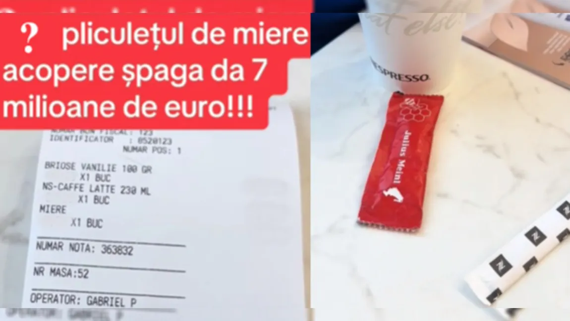 Prețul unui banal pliculeț cu miere pentru cafea vândut în Aeroportul Otopeni i-a lăsat pe mulți cu un gust amar
