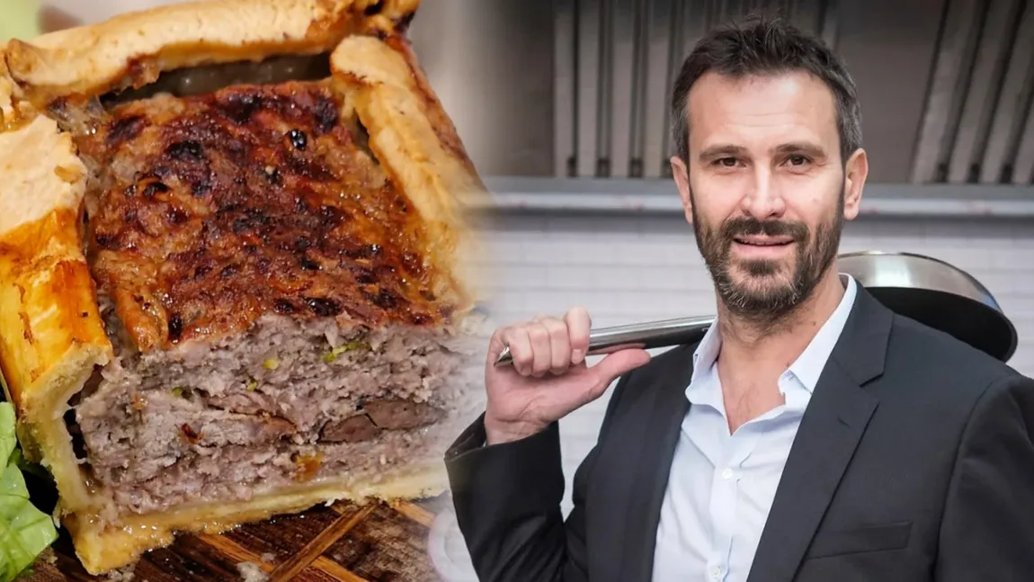 Terină de porc în aluat, după rețeta lui chef Nicolai Tand, pentru masa de Crăciun. Ingredientul care face preparatul mai gustos