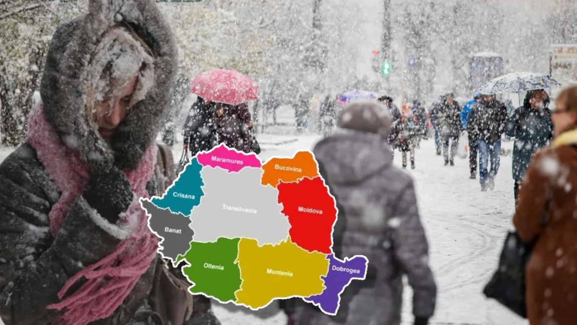 Orașele din România în care va ninge 7 zile. Anunț de ultimă oră de la ANM
