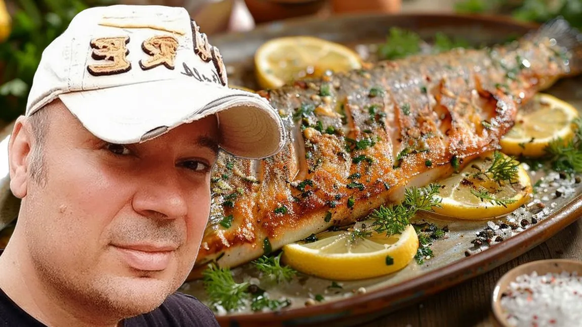 Păstrăv mănăstiresc după rețeta lui Dan Helciug. Secretele culinare ale călugărilor de la Muntele Athos pentru un preparat delicios