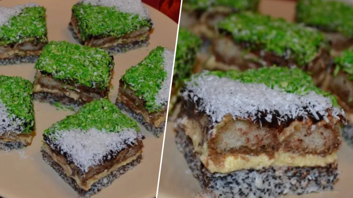 Prăjitura Crăciunița, desertul delicios cu mac și cocos, care ți se topește în gură. E gata cât ai clipi