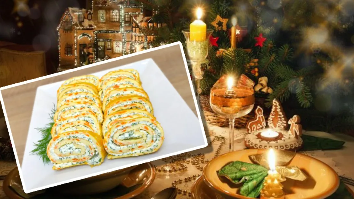 Ruladă delicioasă cu branză și legume. Îți vei da invitații pe spate cu acest aperitiv, de Revelion
