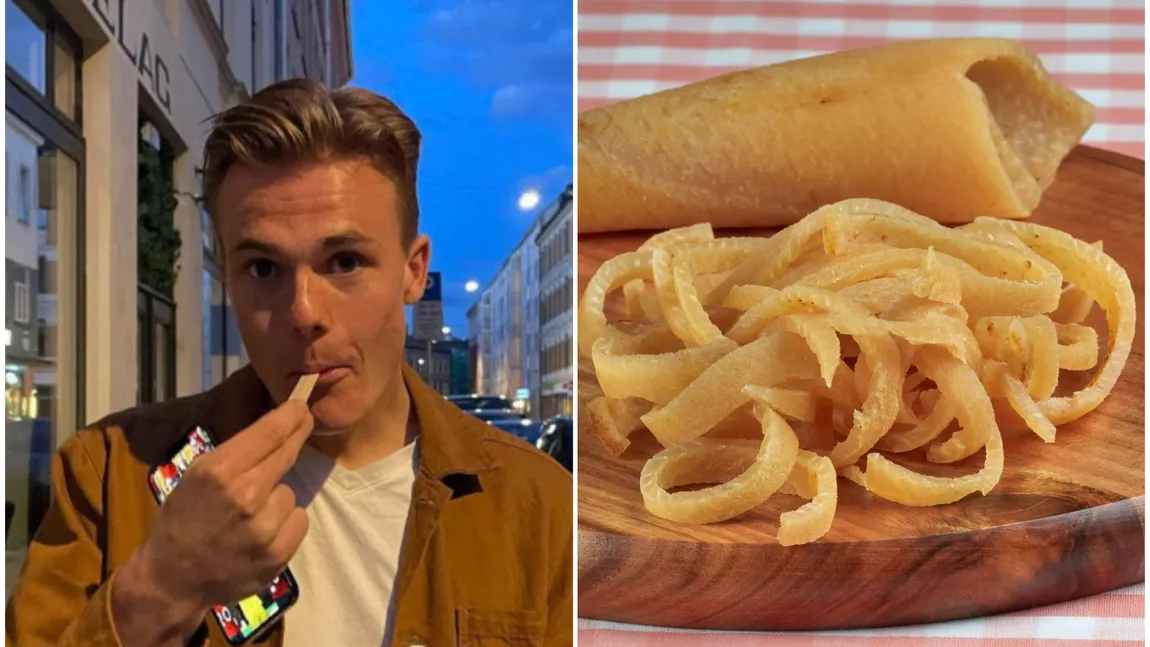 Reacția unui fotbalist norvegian după ce a mâncat pentru prima dată șorici, în România. Imaginile au devenit virale pe Internet
