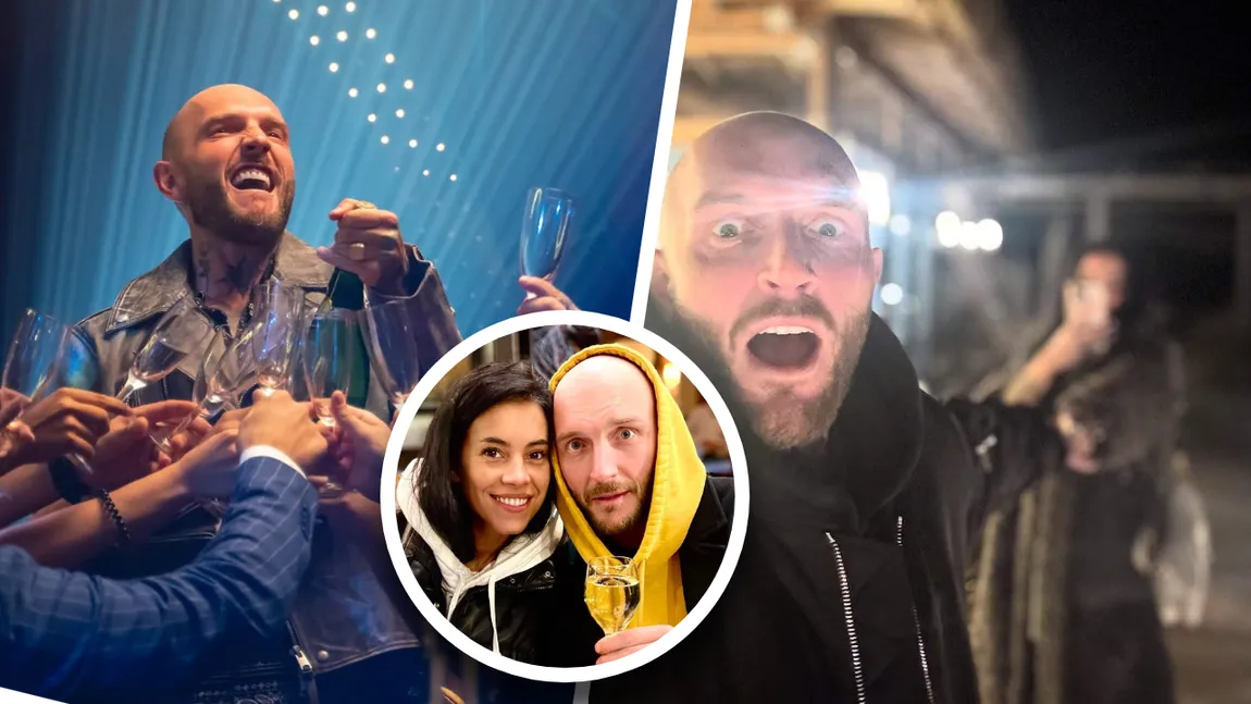 GALERIE FOTO Cătălin Bordea a trecut peste despărțirea de Livia Eftimie! Comediantul a intrat în noul an de mână cu noua iubită