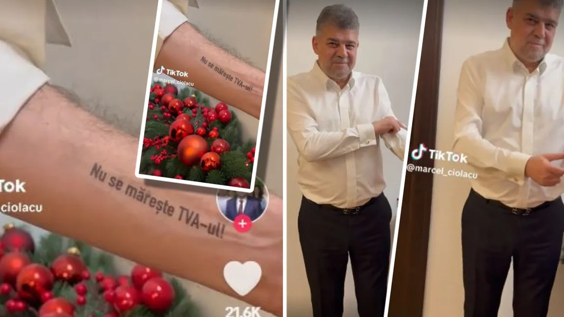 Premierul Marcel Ciolacu şi-a tatuat pe mână mesajul 