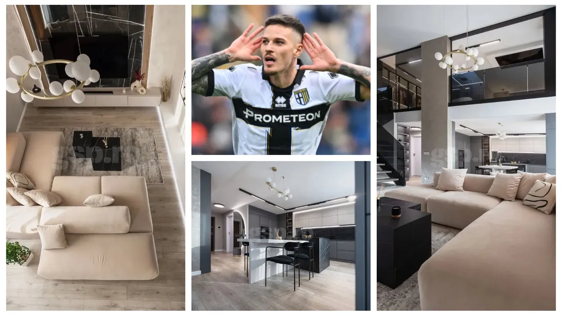 Cum arată penthouse-ul lui Dennis Man din Arad. A transformat două apartamente cu o sumă mai mică decât salariul pe o lună la Parma