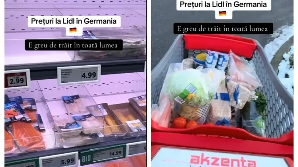Comparaţie între preţurile din Lidl România şi acelaşi magazin din Germania. 