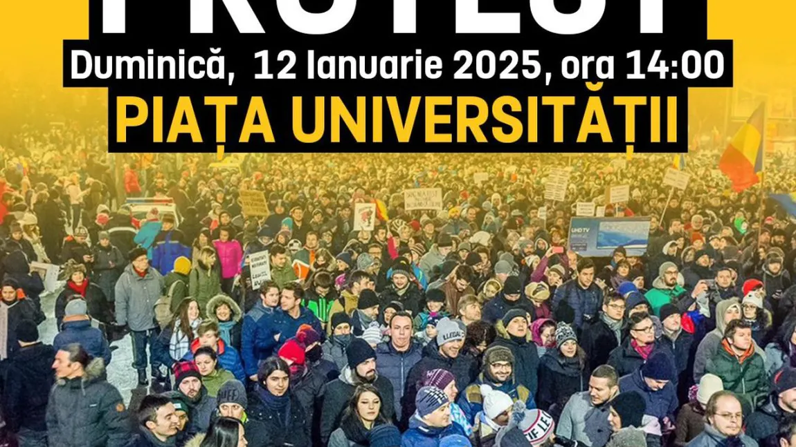 AUR anunță un protest în Piața Universității pe 12 ianuarie: ”Ne dorim reluarea alegerilor cât mai urgent! CCR a fost folosită fără niciun scrupul pentru a face jocurile regimului Iohannis”