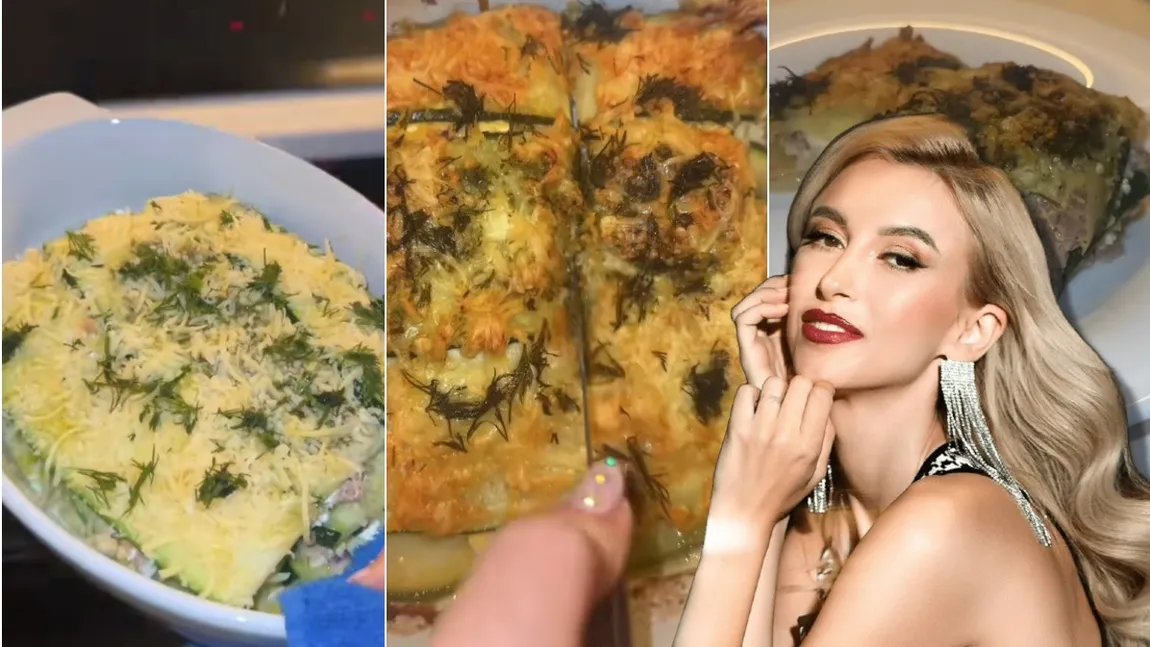 Cum pregătește Andreea Bălan lasagna cu ton, zucchini și brânză. Un fel de mâncare gustos și sățios, gata cât ai bate din palme