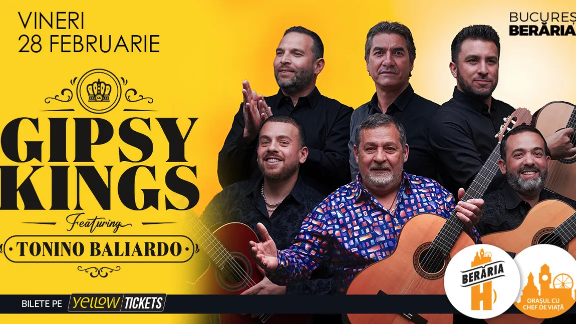 Gipsy Kings feat. Tonino Baliardo în concert la Berăria H pe 28 februarie 2025