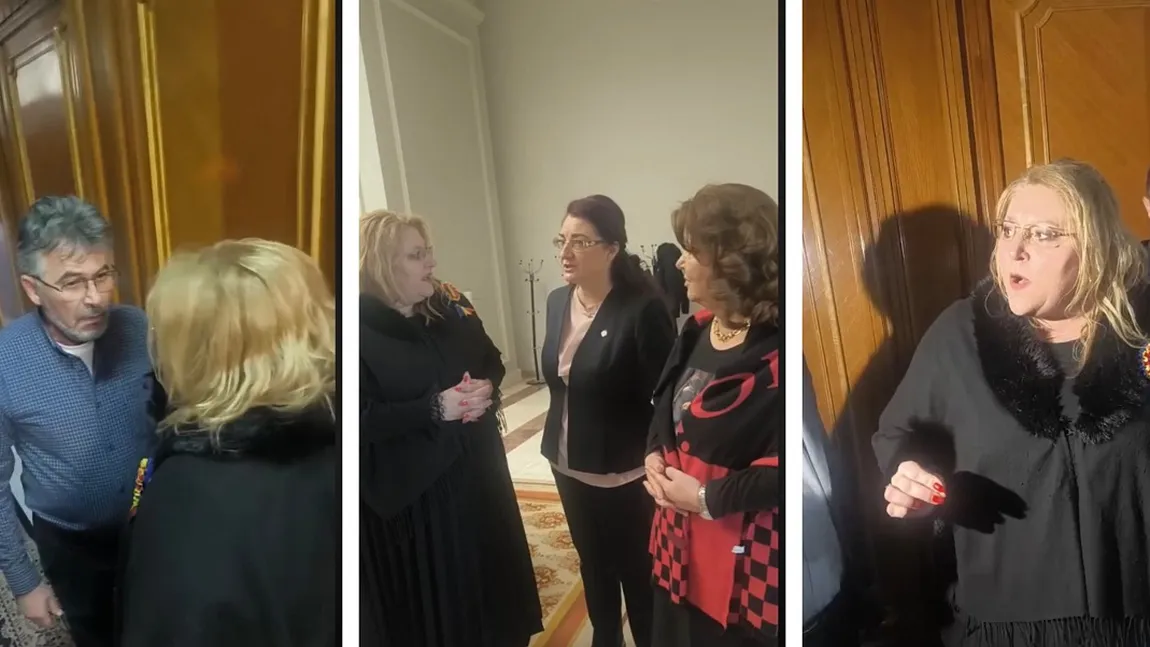 Diana Șoșoacă face un mare circ la sediul Curții Consituționale, căutându-l pe președintele CCR