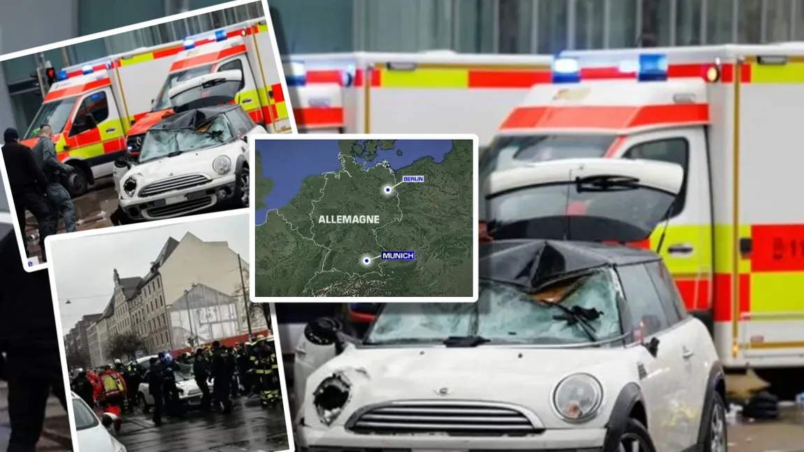 VIDEO Cel puțin 28 oameni au fost răniți după ce o mașină a intrat din plin într-un grup de oameni în Munchen. Șoferul este un cetățean afgan de 24 de ani