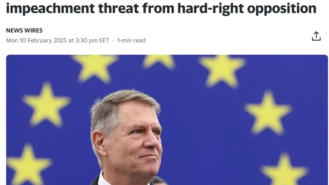 Presa internaţională după demisia lui Klaus Iohannis: 