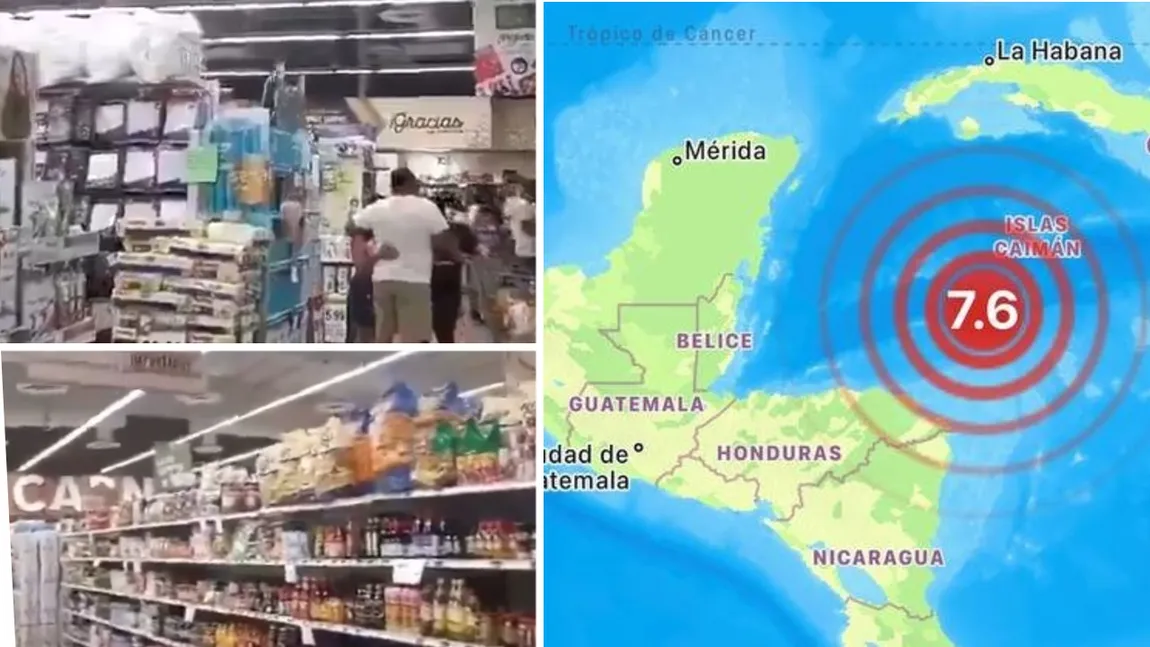 Cutremur cu magnitudinea 7,6. Imagini înfiorătoare dintr-un supermarket / VIDEO