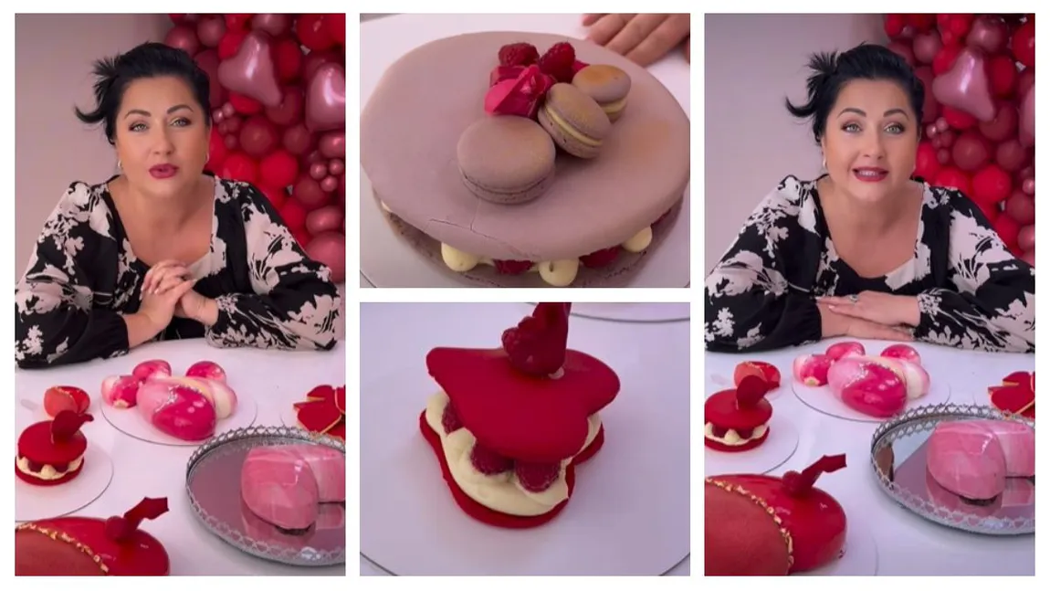 Gabriela Cristea, preţuri piperate la prăjiturile de Valentine's Day. Cât costă tortul de macarons cu lavandă