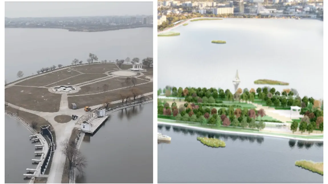 Încep lucrările la amenajarea parcului Lacul Morii. Cum va arăta insula după reabilitare și cât durează lucrările