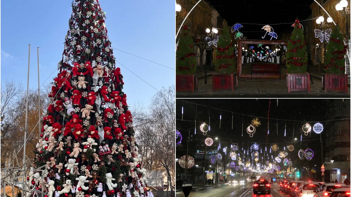 Orașul din România în care spiritul Crăciunului se simte chiar și în februarie. Explicația autorităților pentru menținerea decorațiunilor