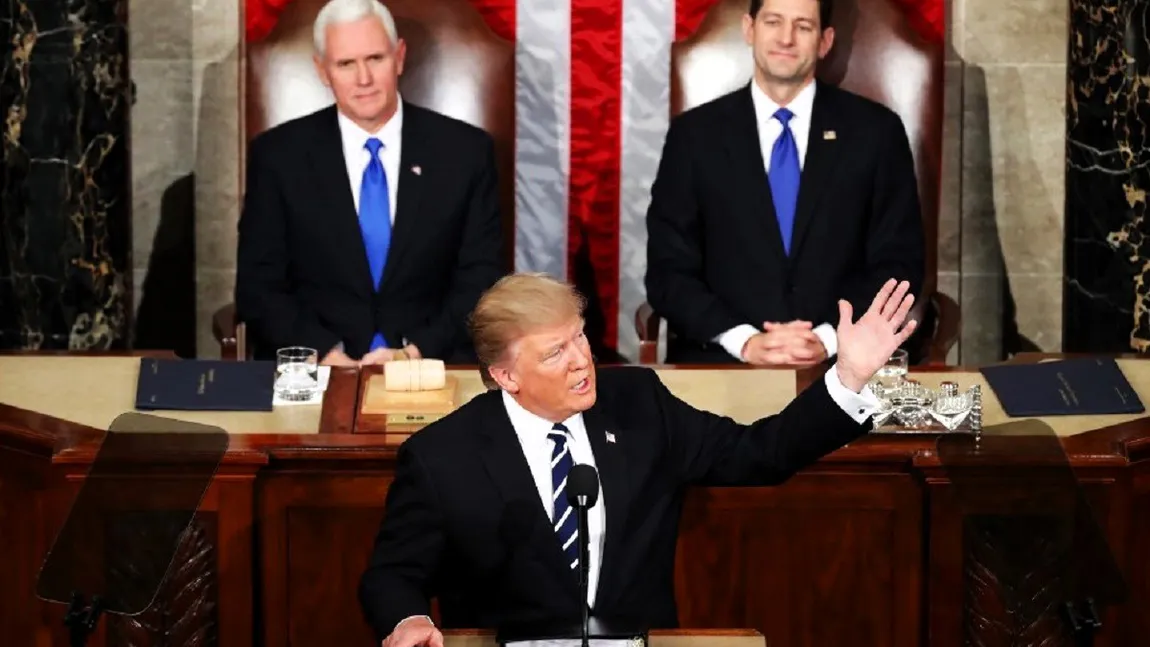 Trump, cel mai lung prim discurs în fața unei sesiuni comune a Congresului. 