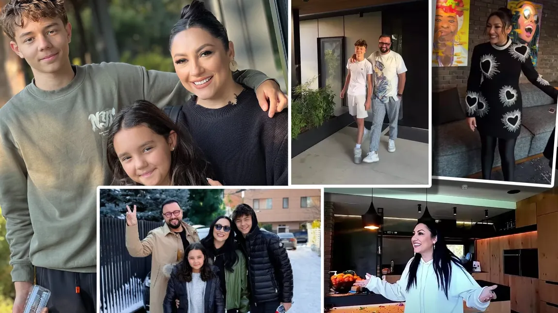 Cum arată casa familiei Măruță. Vila din nordul Capitalei are piscină și un studio special pentru David și Eva
