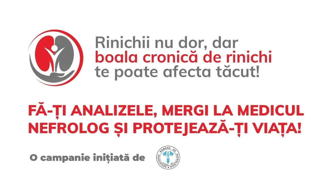 Ziua Mondială a Rinichiului: Societatea Română de Nefrologie cere continuarea prioritizării diagnosticului și tratamentului pentru Boala Cronică de Rinichi