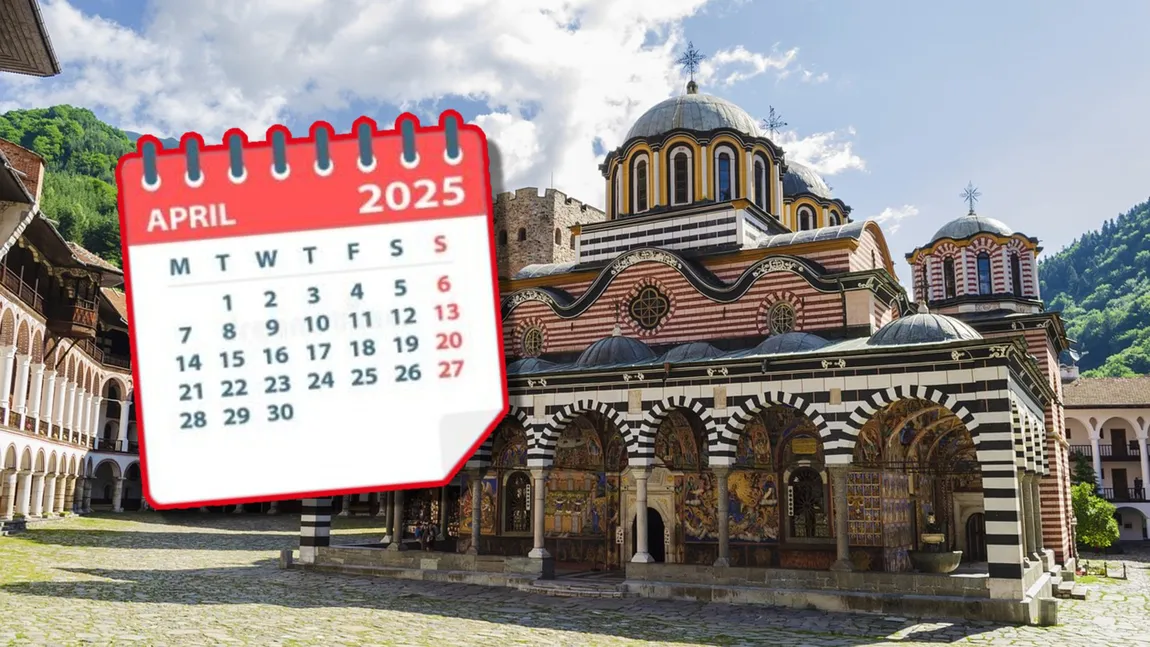 Calendar ortodox aprilie 2025. Lună bogată în sărbători cu cruce roșie. Ce trebuie să ştiţi de Florii 2025, Paşte 2025 şi Sf. Gheorghe