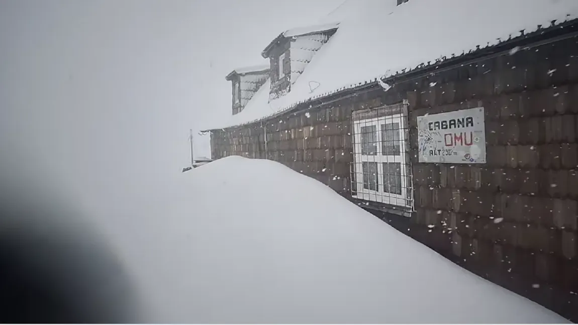 Vortexul polar aduce temperaturi de îngheţ în România. Ciclonul siberian deja a adus ninsori viscolite la munte VIDEO