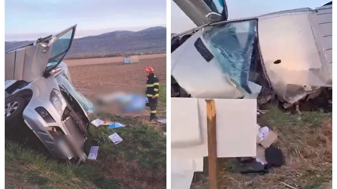 Accident grav între un microbuz și un camion în Cluj. Trei persoane au murit pe loc