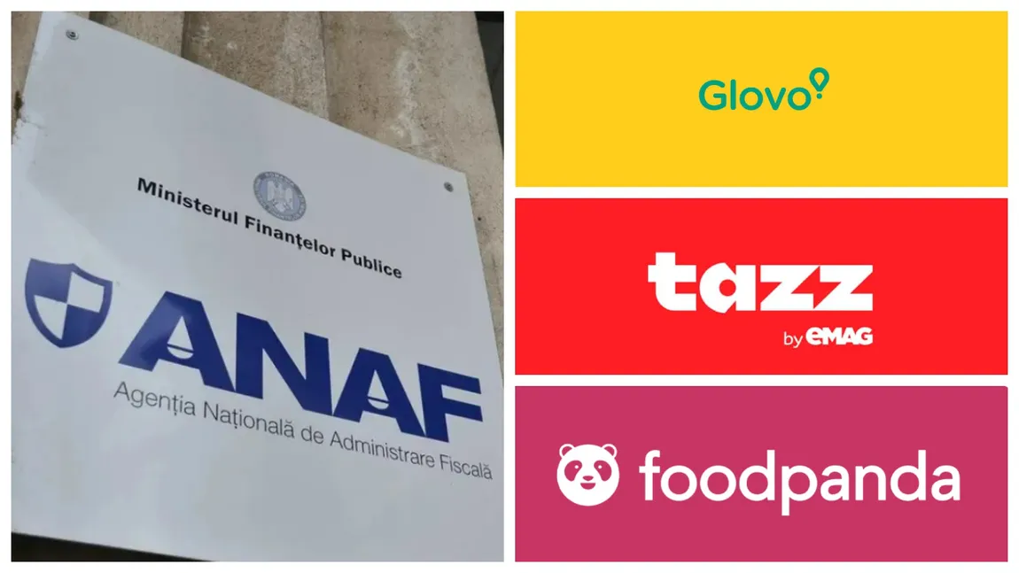 ANAF a găsit un prejudiciu de 3,7 milioane de lei făcut de firmele care angajează livratori Glovo, Tazz și FoodPanda. Pontau angajații cu mai puține ore decât lucrau