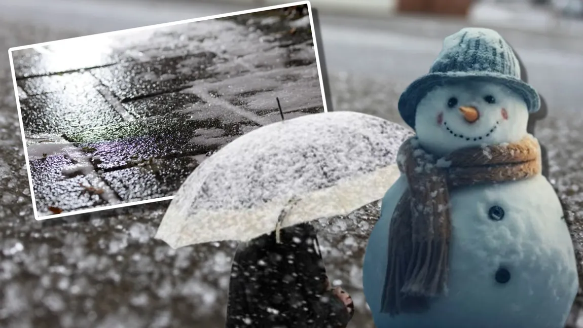Prognoza meteo. Averse cu măzăriche, lapoviţă şi ninsoare, se va depune strat de zăpadă de 6 cm