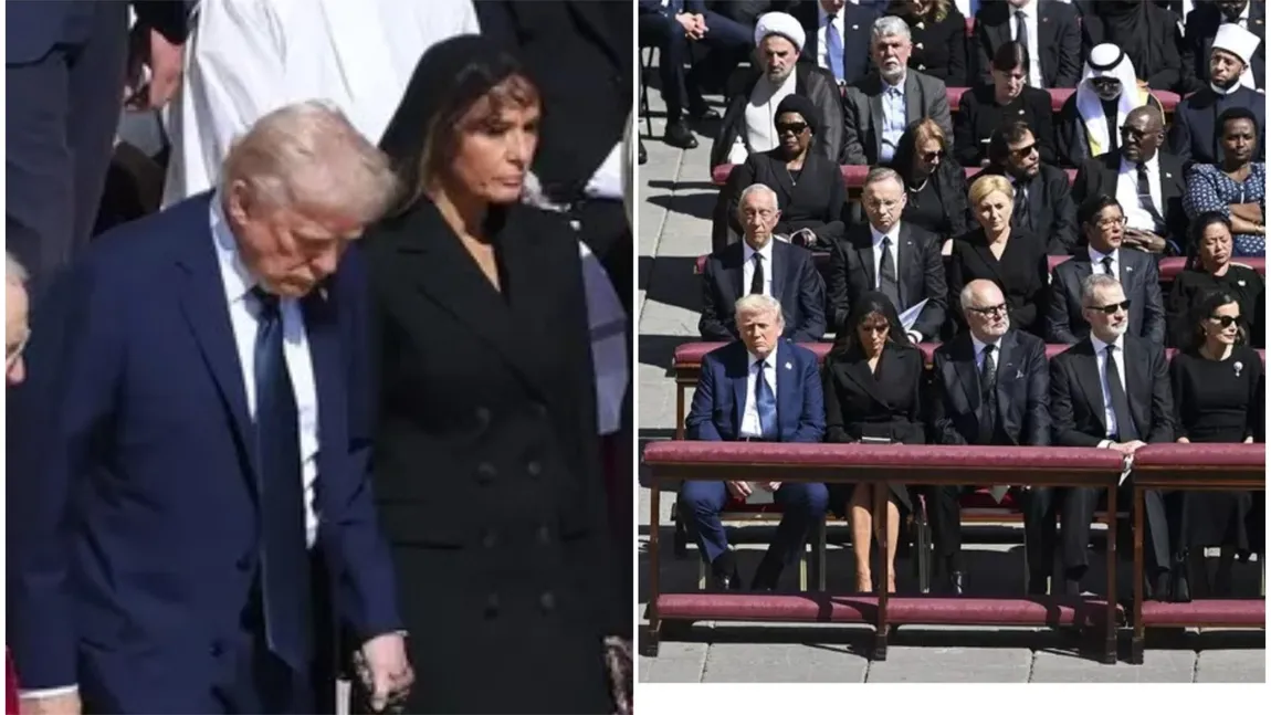 FOTO Melania Trump a atras toate privirile la funeraliile Papei Francisc. Ce ținută a purtat Prima Doamnă a Americii