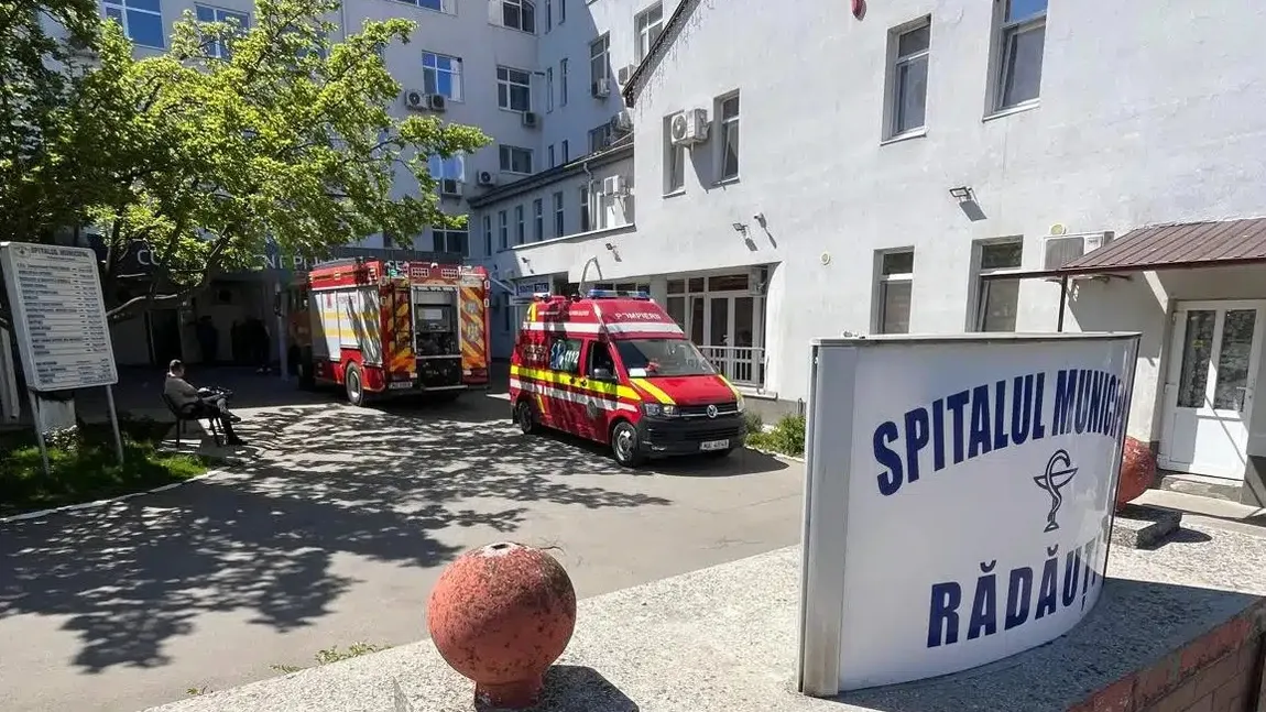 Incendiu la Spitalul de Urgență din Rădăuți. Fumul degajat a inundat spaţii tehnice şi holuri
