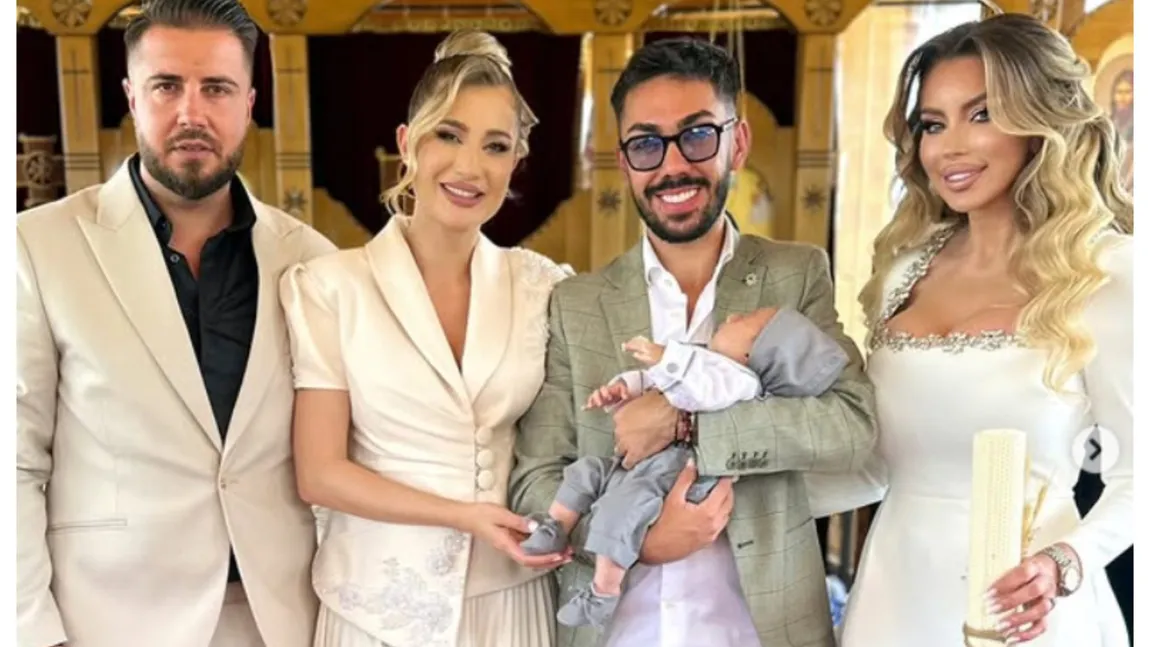 Claudia Puican şi Armin Nicoară şi-au botezat băieţelul. Imagini emoţionante de la ceremonie