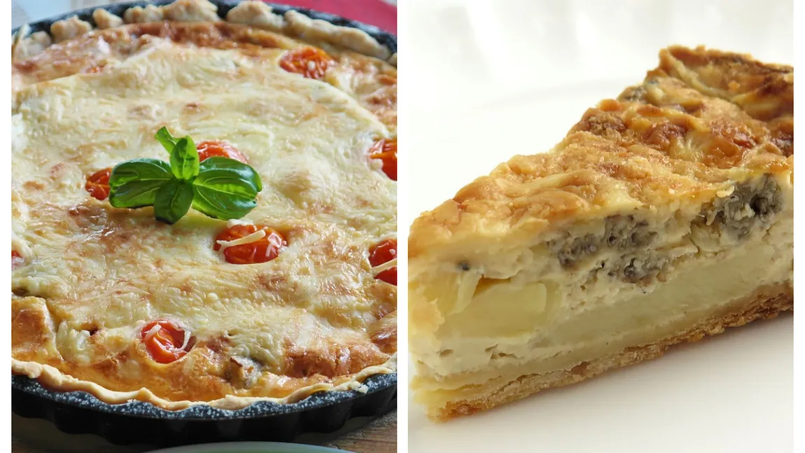 Quiche Lorraine, celebra tartă sărată originală din Franța, pregătită în stil moldovenesc. Este ideală pentru prânz sau cină