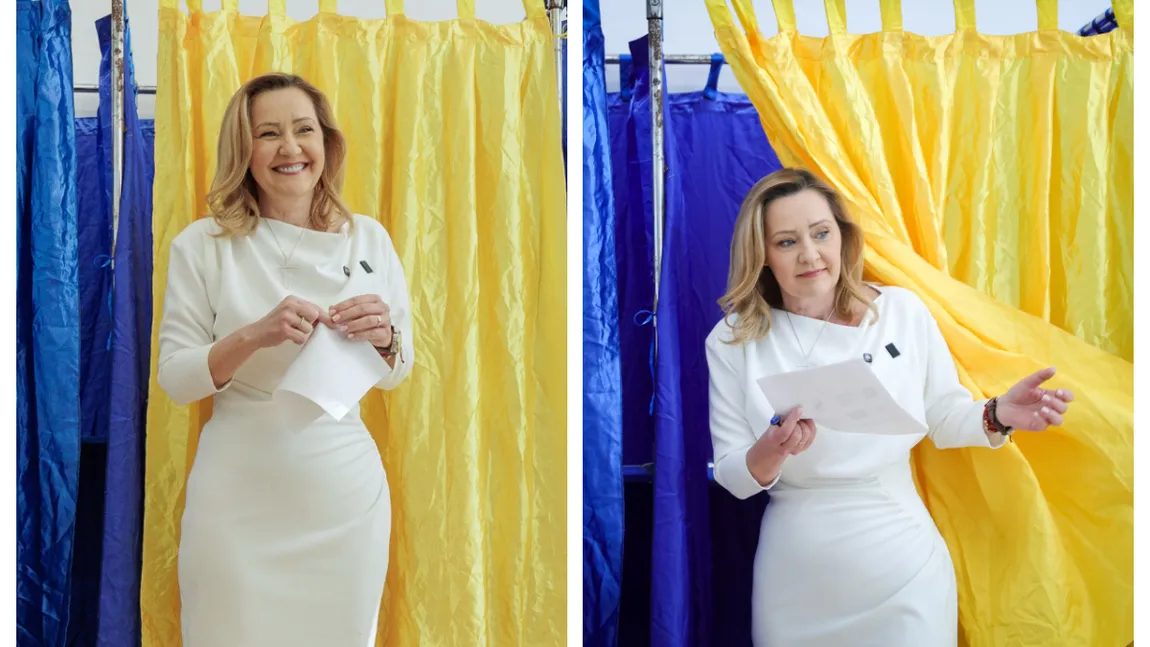 Cât costă rochia cu care Elena Lasconi a mers la vot. Ținuta a fost creată de Andreea Raicu