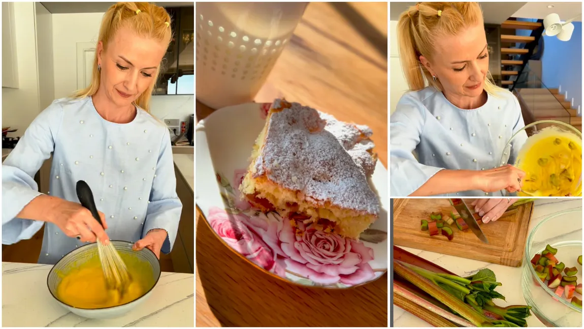 Elwira Petre, rețetă delicioasă. Cum se prepară prăjitura cu rubarbă: 