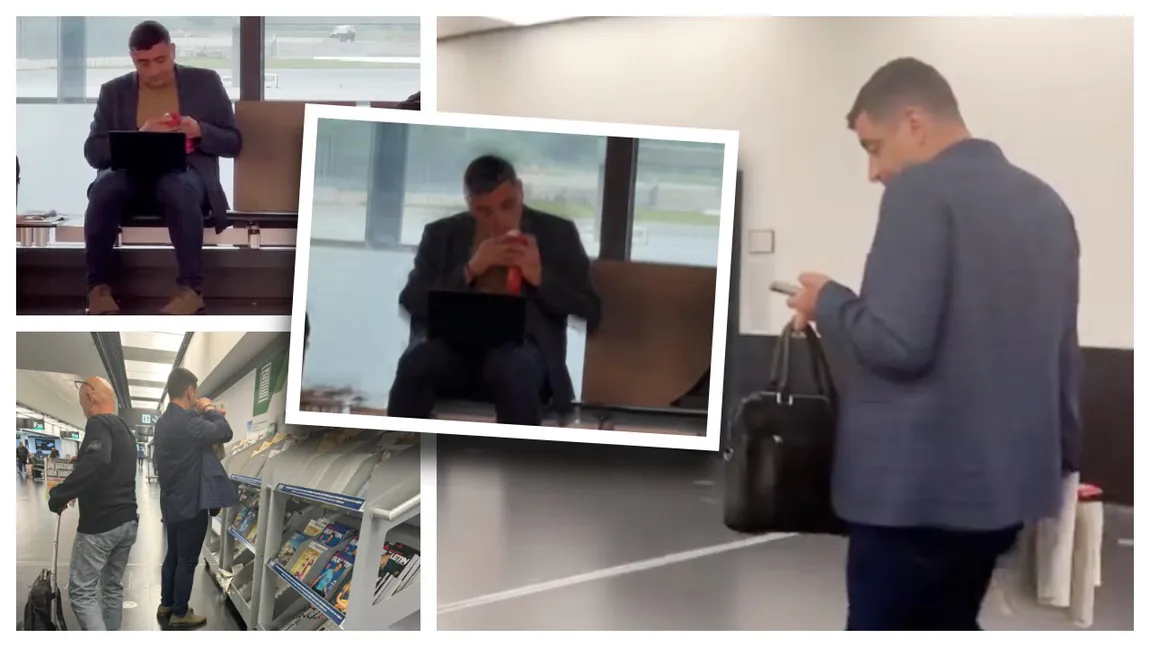 George Simion a plecat pe ascuns la Viena. Cum a fost filmat în aeroport, la o zi după rezultatul zdrobitor din primul tur