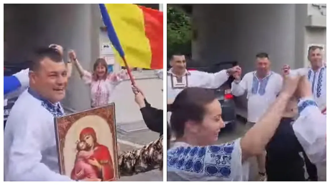 ALEGERI PREZIDENȚIALE 2025. Românii din Diaspora au „încins” o horă la o secție de vot. Imaginile spiritului patriotic VIDEO