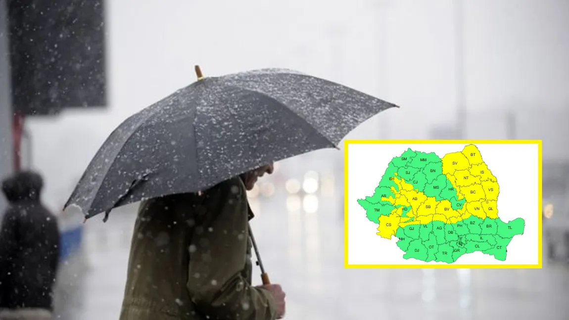 Prognoza meteo. Un val de aer polar peste România, căderi de lapoviţă la munte, furtuni electrice în toată ţara