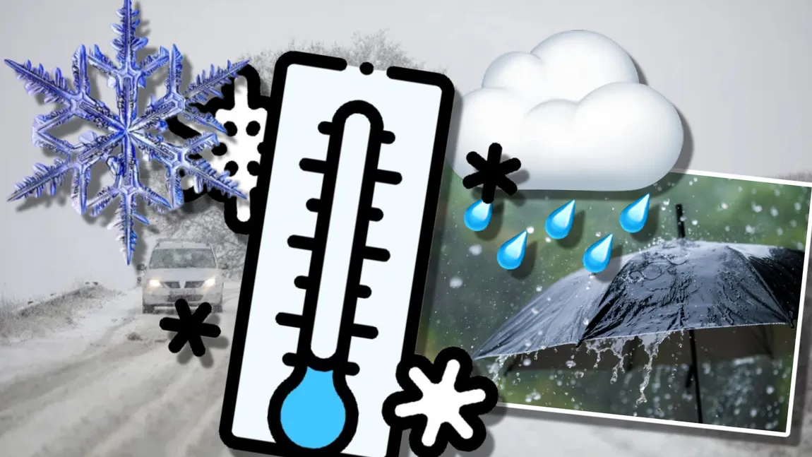 Val de frig peste România. Ploi torențiale în mai multe regiuni, la munte va ninge - PROGNOZA METEO ACTUALIZATĂ