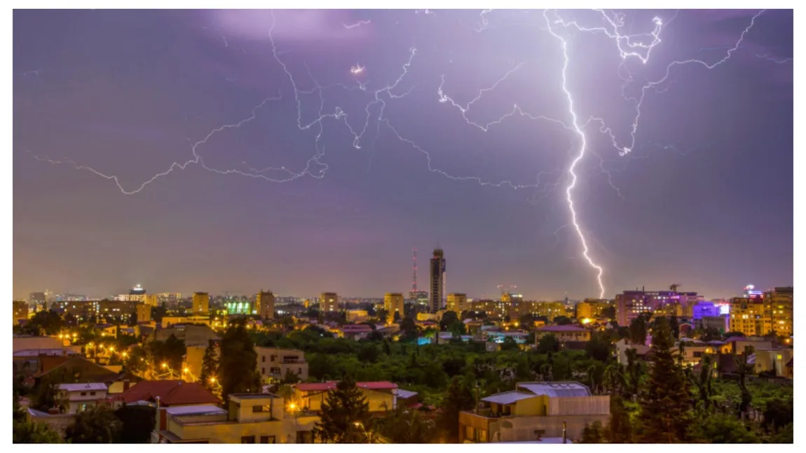 14 zile de furtuni electrice în București! Anunțul făcut de meteorologii Accuweather