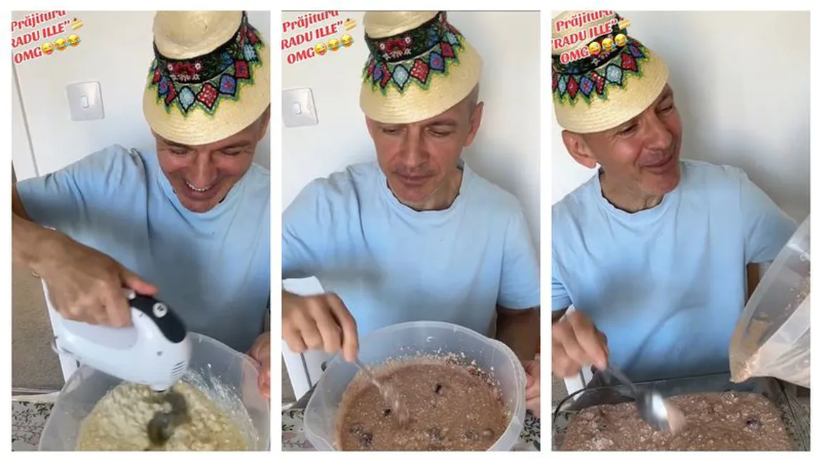 Radu Ille a gătit prima prăjitură fără zahăr. Artistul a dezvăluit rețeta: 