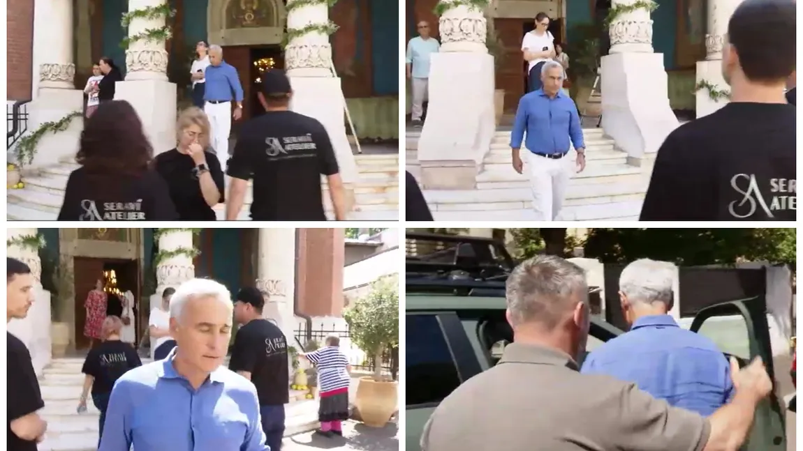 Călin Georgescu, surprins la biserica în care Kira Hagi şi Thomas Ferfelis s-au cununat religios