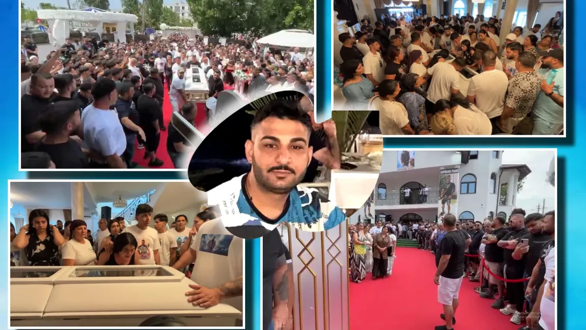 VIDEO Imaginile durerii de la priveghiul lui Ciprian Pian. Vila din Rahova a interlopului a devenit neîncăpătoare
