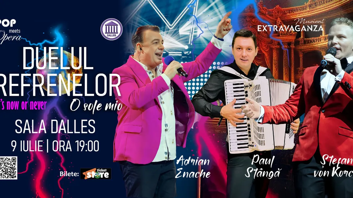 „Pop meets Opera:” ADRIAN ENACHE şi tenorul ŞTEFAN von KORCH, concert inedit pe 9 iulie la Sala Dalles