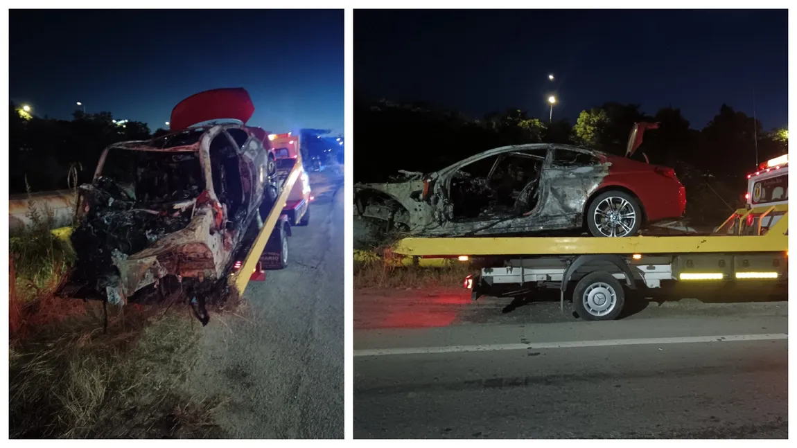 Tragedie în Râmnicu Vâlcea. Doi tineri, arși de vii în mașină după ce au fugit de Poliție! Radarul îi prinsese cu 185km/h!