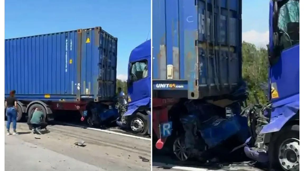 Accident cu trei tiruri și șapte autoturisme pe autostrada A1. A fost activat Planul Roșu de intervenție